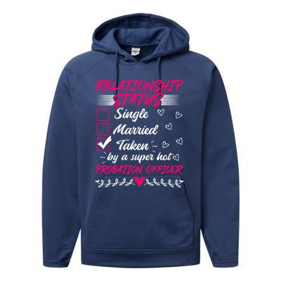 Funny His And Her Gift Probation Officer Relationship Status Meaningful Gift Performance Fleece Hoodie