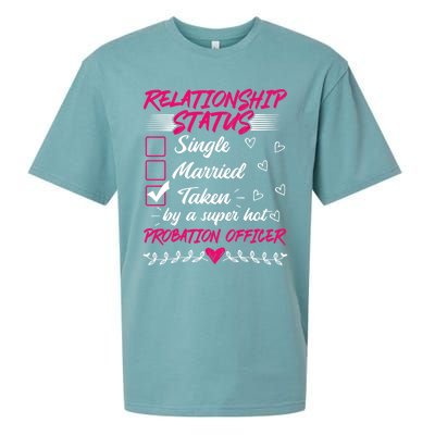 Funny His And Her Gift Probation Officer Relationship Status Meaningful Gift Sueded Cloud Jersey T-Shirt