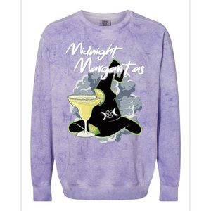 Funny Halloween And Midnight Margaritas Gift Colorblast Crewneck Sweatshirt