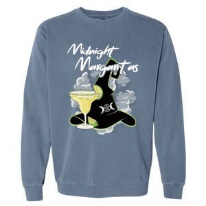 Funny Halloween And Midnight Margaritas Gift Garment-Dyed Sweatshirt