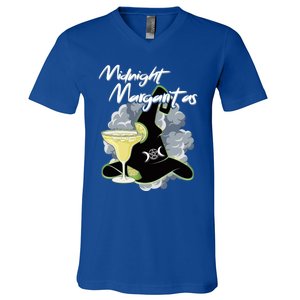 Funny Halloween And Midnight Margaritas Gift V-Neck T-Shirt