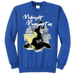 Funny Halloween And Midnight Margaritas Gift Tall Sweatshirt