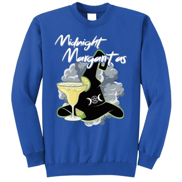 Funny Halloween And Midnight Margaritas Gift Tall Sweatshirt