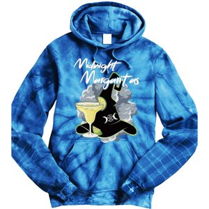 Funny Halloween And Midnight Margaritas Gift Tie Dye Hoodie