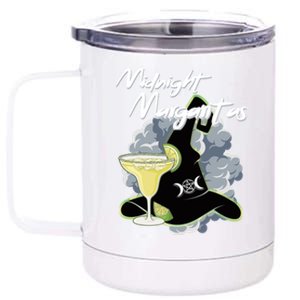 Funny Halloween And Midnight Margaritas Gift 12 oz Stainless Steel Tumbler Cup