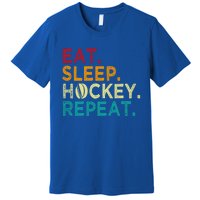 Funny Hockey Art Adult Vintage Ice Hockey Great Gift Premium T-Shirt