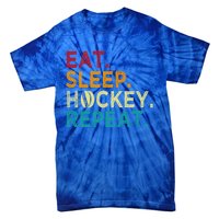 Funny Hockey Art Adult Vintage Ice Hockey Great Gift Tie-Dye T-Shirt