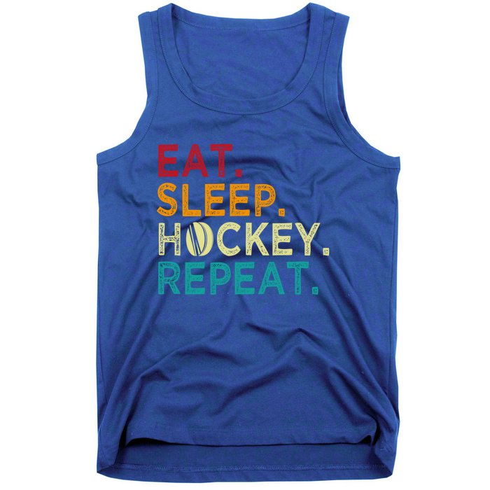 Funny Hockey Art Adult Vintage Ice Hockey Great Gift Tank Top