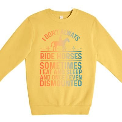 Funny Horse Art Horseback Riding Horse Lover Gift Premium Crewneck Sweatshirt