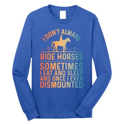 Funny Horse Art Horseback Riding Horse Lover Gift Long Sleeve Shirt