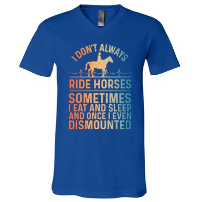 Funny Horse Art Horseback Riding Horse Lover Gift V-Neck T-Shirt