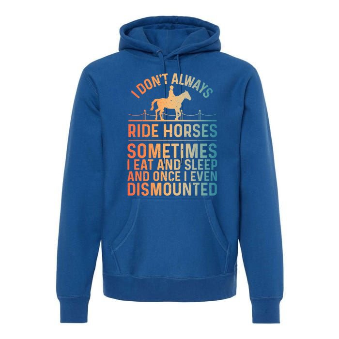 Funny Horse Art Horseback Riding Horse Lover Gift Premium Hoodie