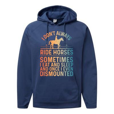 Funny Horse Art Horseback Riding Horse Lover Gift Performance Fleece Hoodie