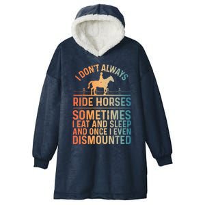 Funny Horse Art Horseback Riding Horse Lover Gift Hooded Wearable Blanket