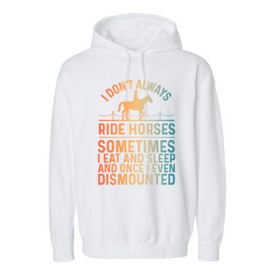 Funny Horse Art Horseback Riding Horse Lover Gift Garment-Dyed Fleece Hoodie