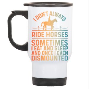 Funny Horse Art Horseback Riding Horse Lover Gift Stainless Steel Travel Mug