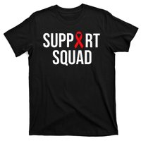 Family Hiv Awareness Red Ribbon Aids Support Squad T-Shirt