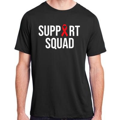 Family Hiv Awareness Red Ribbon Aids Support Squad Adult ChromaSoft Performance T-Shirt