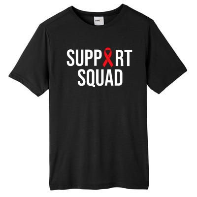 Family Hiv Awareness Red Ribbon Aids Support Squad Tall Fusion ChromaSoft Performance T-Shirt