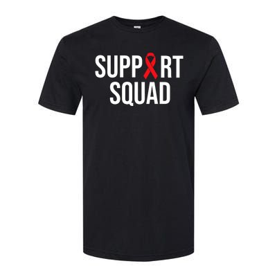 Family Hiv Awareness Red Ribbon Aids Support Squad Softstyle CVC T-Shirt