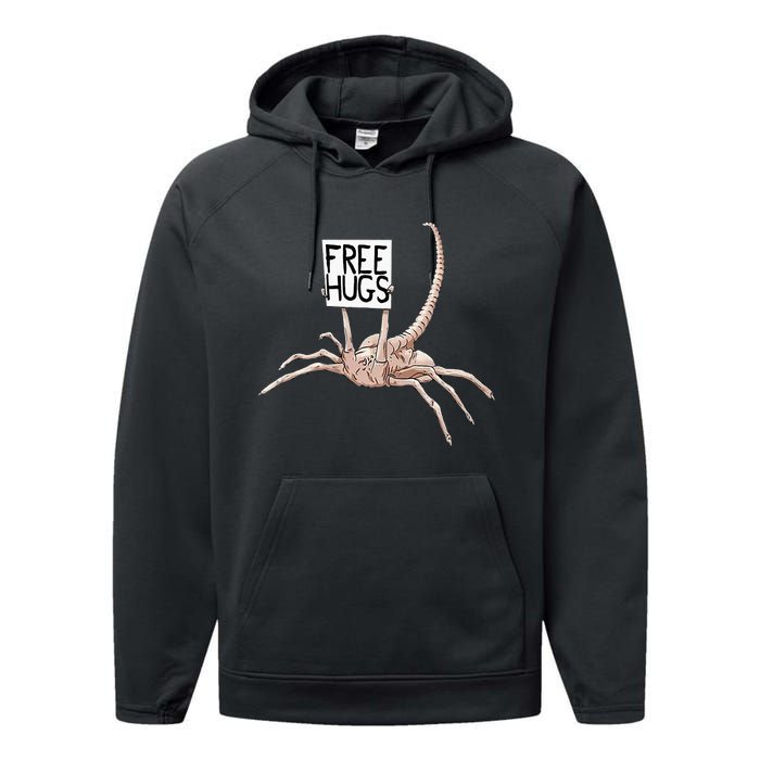 Free Hugs Alien Performance Fleece Hoodie