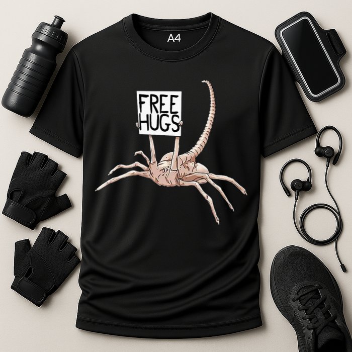Free Hugs Alien Cooling Performance Crew T-Shirt
