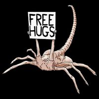 Free Hugs Alien Drawstring Bag