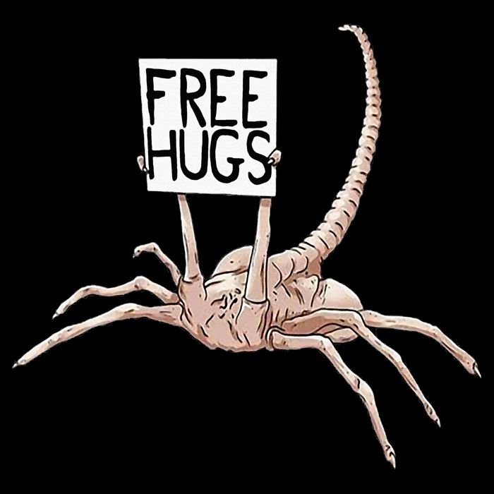 Free Hugs Alien Drawstring Bag