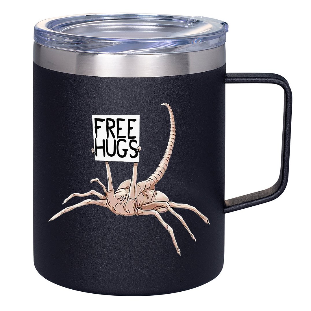 Free Hugs Alien 12oz Stainless Steel Coffee Mug
