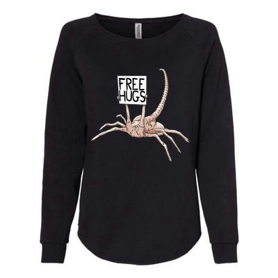 Free Hugs Alien Womens California Wash Sweatshirt