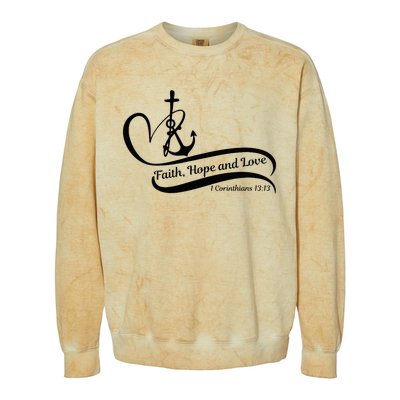 Faith Hope And Love Colorblast Crewneck Sweatshirt