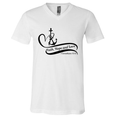 Faith Hope And Love V-Neck T-Shirt