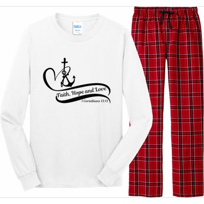 Faith Hope And Love Long Sleeve Pajama Set