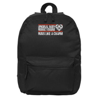 Funny Heart Attack Survivor For Men Women Open Heart Surgery 16 in Basic Backpack