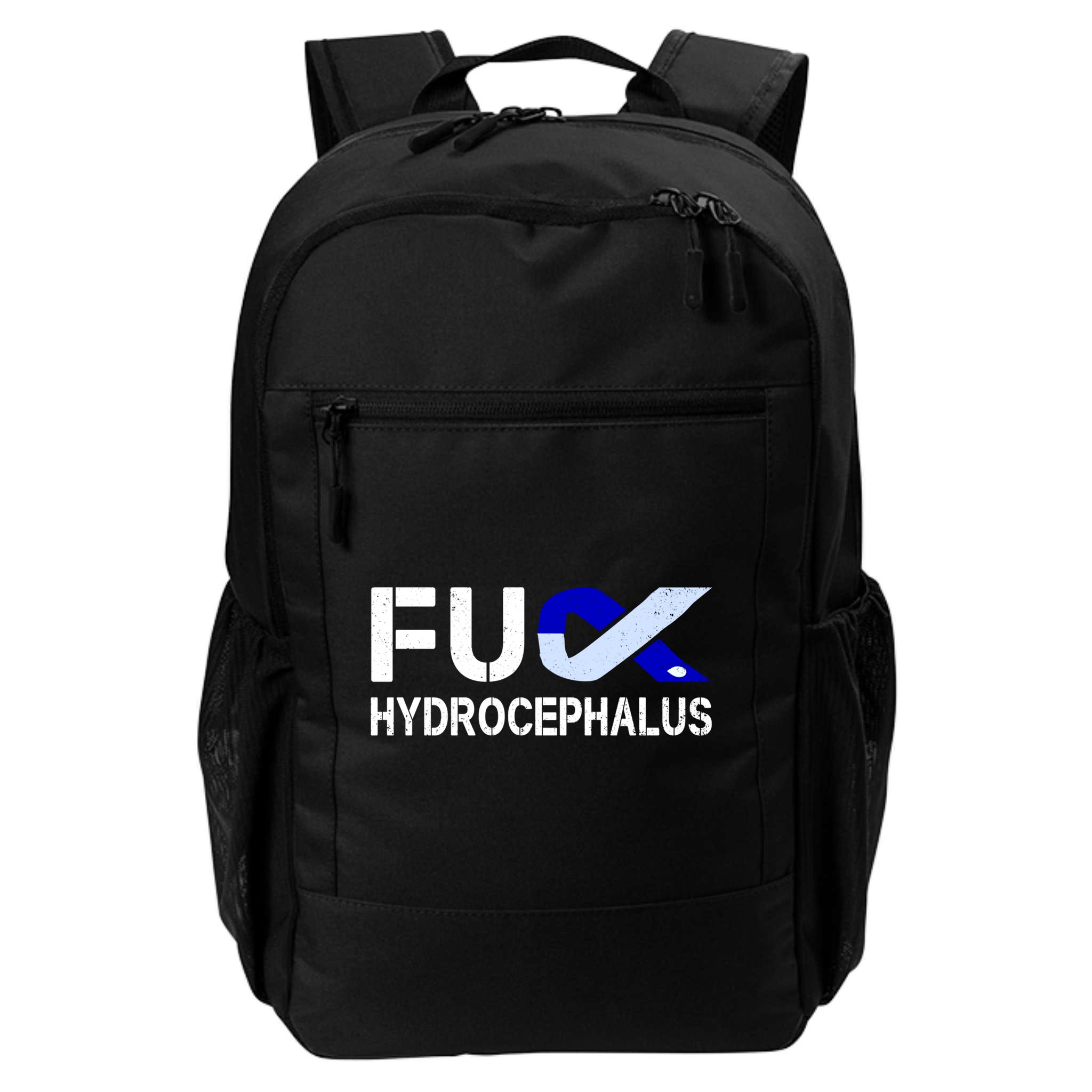 Fuck Hydrocephalus Awareness Month Ribbon Warrior Fighter Cool Gift Backpack