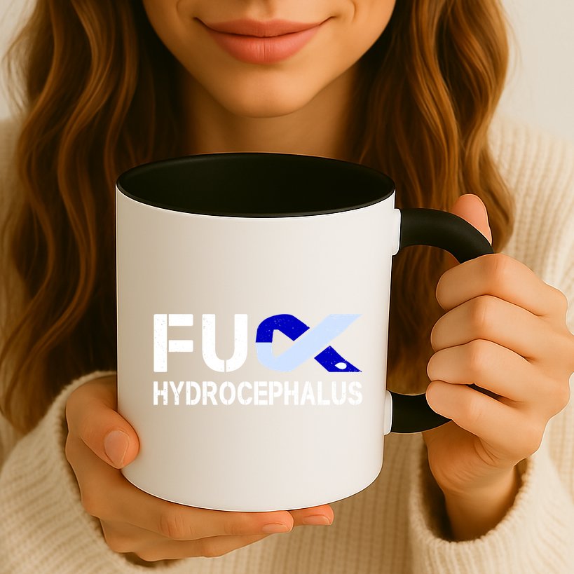 Fuck Hydrocephalus Awareness Month Ribbon Warrior Fighter Cool Gift Mug