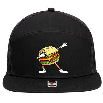 Funny Hamburger Art Women Cheeseburger Lover 7 Panel Mesh Trucker Snapback Hat