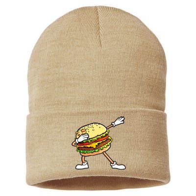 Funny Hamburger Art Women Cheeseburger Lover Sustainable Knit Beanie