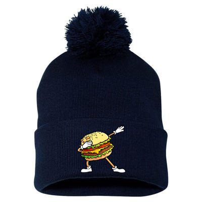 Funny Hamburger Art Women Cheeseburger Lover Pom Pom 12in Knit Beanie