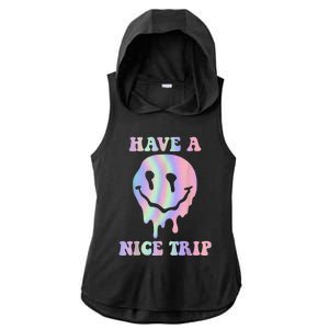 Funny Have A Nice Trip LSD MDMA Psychedelic Drug Ladies PosiCharge Tri-Blend Wicking Draft Hoodie Tank