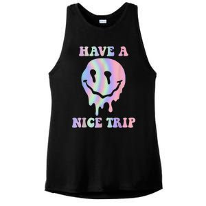 Funny Have A Nice Trip LSD MDMA Psychedelic Drug Ladies PosiCharge Tri-Blend Wicking Tank