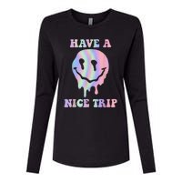 Funny Have A Nice Trip LSD MDMA Psychedelic Drug Womens Cotton Relaxed Long Sleeve T-Shirt