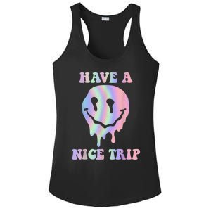 Funny Have A Nice Trip LSD MDMA Psychedelic Drug Ladies PosiCharge Competitor Racerback Tank