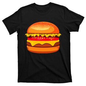 Funny Hamburger Art Cheeseburger Lover For T-Shirt