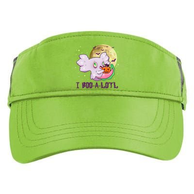 Funny Halloween Axolotl Ghost I Boo A Lotl Adult Drive Performance Visor