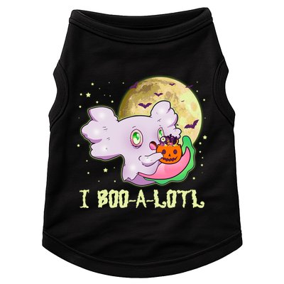 Funny Halloween Axolotl Ghost I Boo A Lotl Doggie Tank