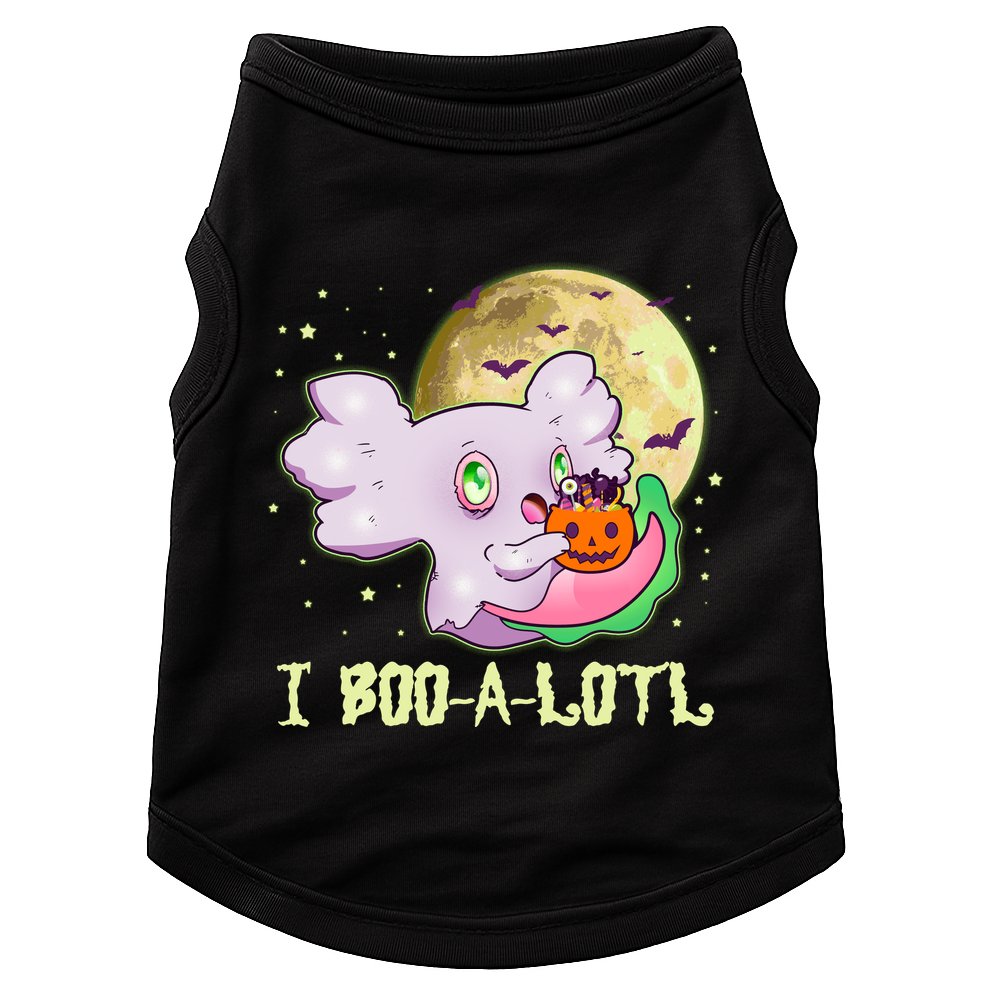 Funny Halloween Axolotl Ghost I Boo A Lotl Doggie Tank