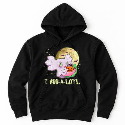 Funny Halloween Axolotl Ghost I Boo A Lotl Hoodie
