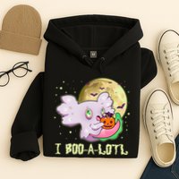 Funny Halloween Axolotl Ghost I Boo A Lotl Hoodie