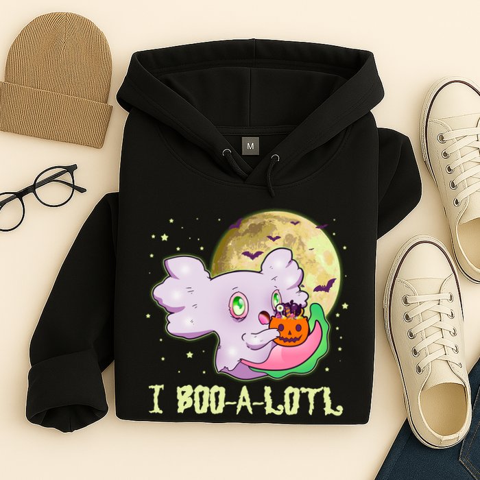 Funny Halloween Axolotl Ghost I Boo A Lotl Hoodie